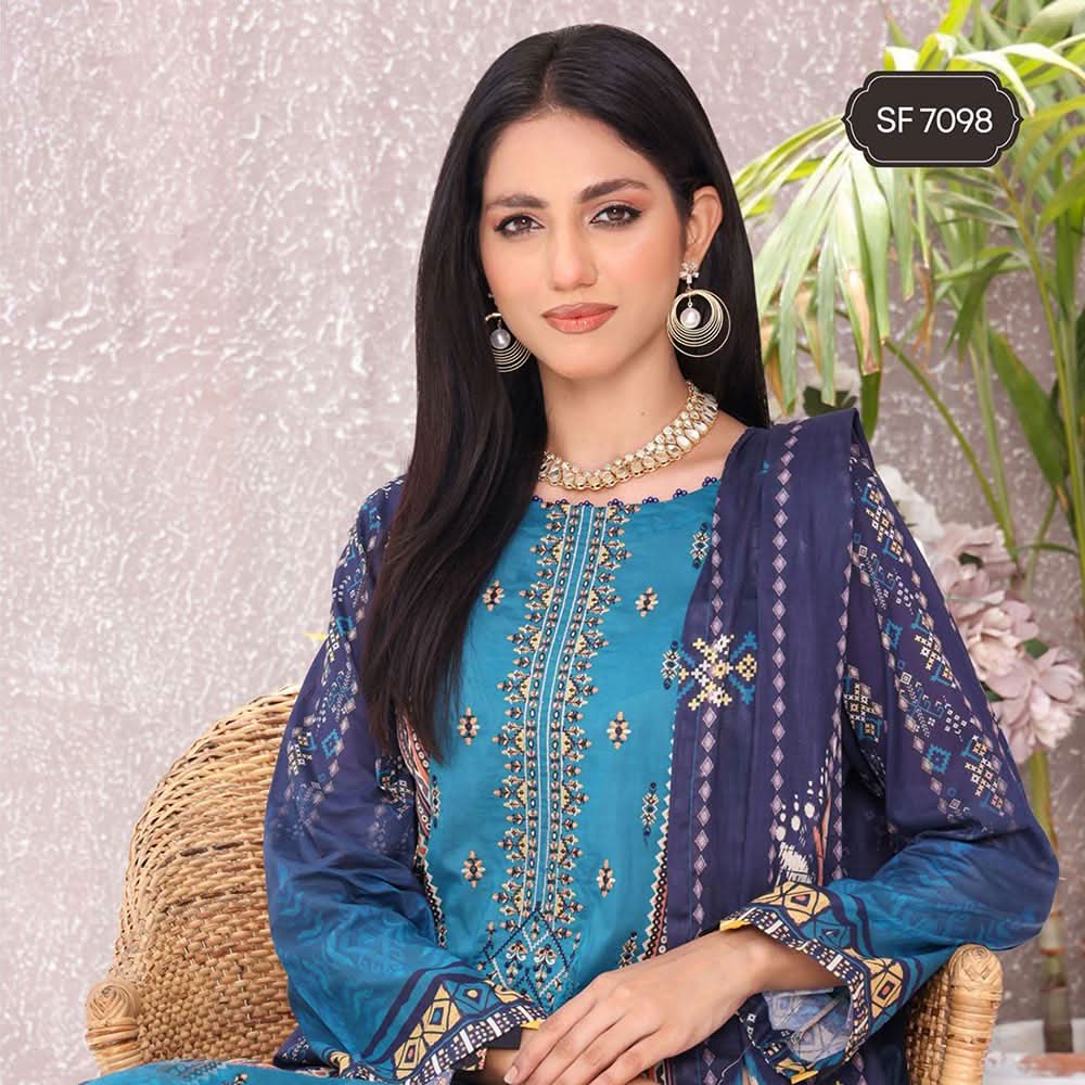 Bin Hameed WARDA Embroidered Unstitched 3Pcs Suit - SF-7099, Women, 3Pcs Shalwar Suit, Rana Arts, Chase Value