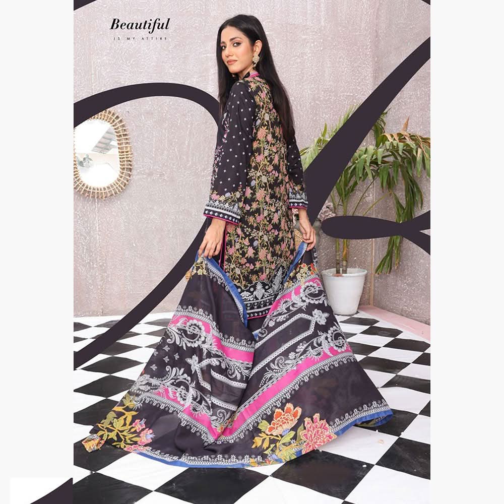 Bin Hameed WARDA Embroidered Unstitched 3Pcs Suit - SF-8003, Women, 3Pcs Shalwar Suit, Rana Arts, Chase Value