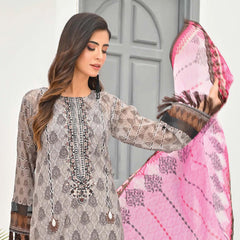 Sophia Lawn Printed Embroidered Unstitched 3Pcs Suit - 3, Women, 3Pcs Shalwar Suit, Zesh Textile, Chase Value