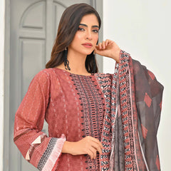 Sophia Lawn Printed Embroidered Unstitched 3Pcs Suit - 2, Women, 3Pcs Shalwar Suit, Zesh Textile, Chase Value