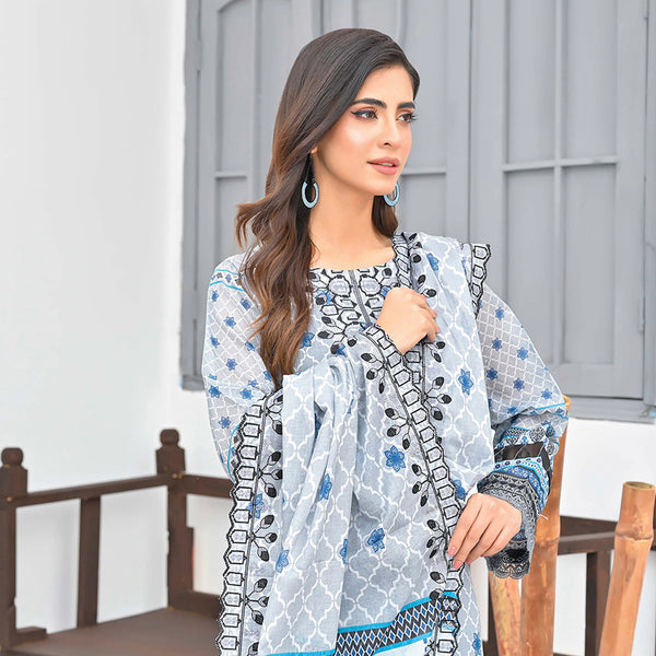 Sophia Lawn Printed Embroidered Unstitched 3Pcs Suit - 6, Women, 3Pcs Shalwar Suit, Zesh Textile, Chase Value