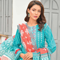 Sophia Lawn Printed Embroidered Unstitched 3Pcs Suit - 4, Women, 3Pcs Shalwar Suit, Zesh Textile, Chase Value