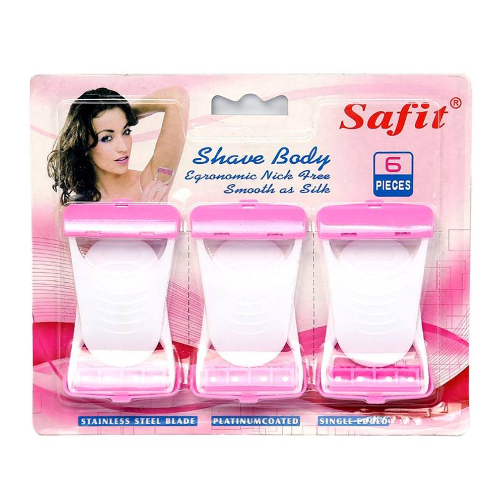 Safit Body Shaving Razor For Women Stainless Steel Pack of 6, Razor & Cartridges, Safit, Chase Value