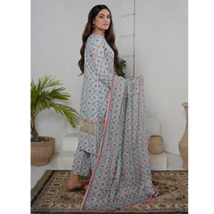 Safiya Lawn Printed Neck Embroidered Unstitched 3Pcs Suit - 1, Women, 3Pcs Shalwar Suit, Zesh Textile, Chase Value