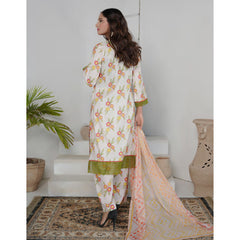 Safiya Lawn Printed Neck Embroidered Unstitched 3Pcs Suit - 9, Women, 3Pcs Shalwar Suit, Zesh Textile, Chase Value