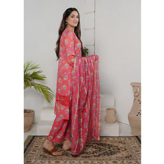 Safiya Lawn Printed Neck Embroidered Unstitched 3Pcs Suit - 7, Women, 3Pcs Shalwar Suit, Zesh Textile, Chase Value