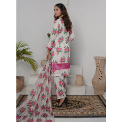 Safiya Lawn Printed Neck Embroidered Unstitched 3Pcs Suit - 6, Women, 3Pcs Shalwar Suit, Zesh Textile, Chase Value