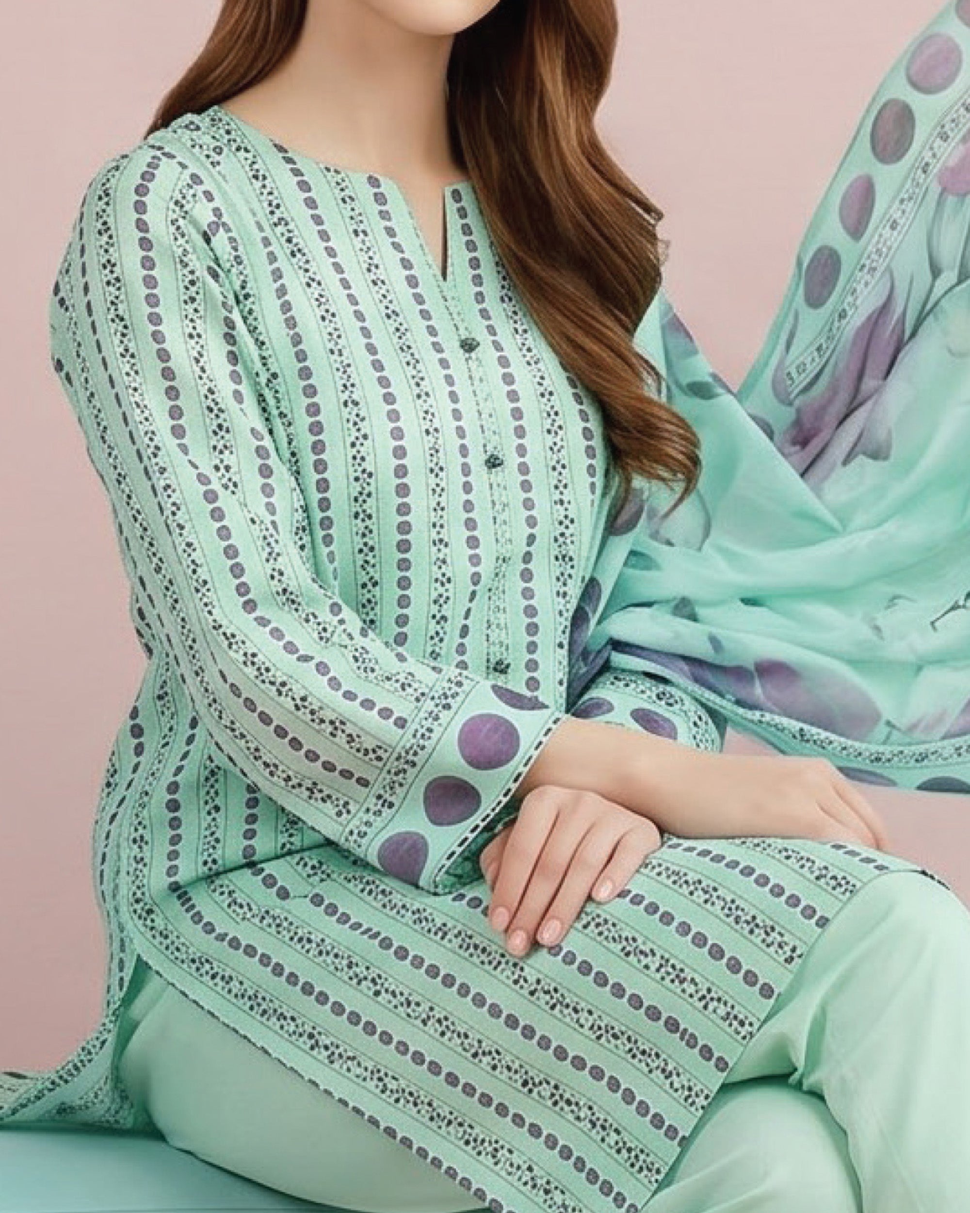 Salina Cotton Digital Printed Suit V1 - 3 Pc