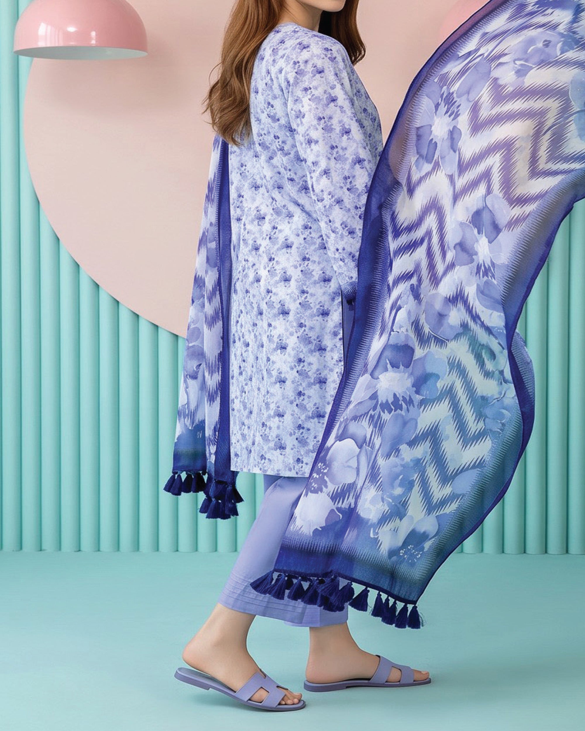 Salina Cotton Digital Printed Suit V1 - 3 Pc