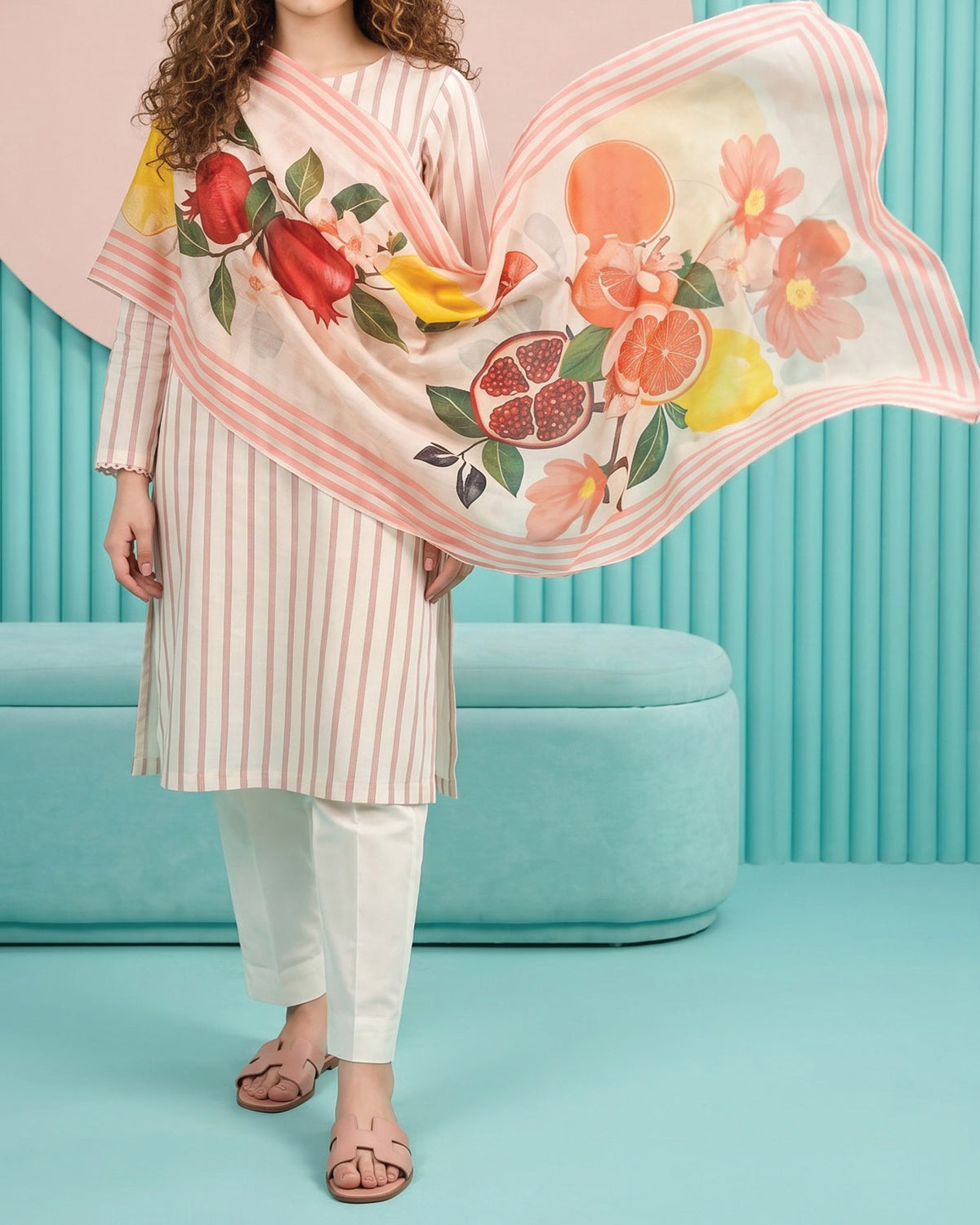 Salina Cotton Digital Printed Suit V1 - 3 Pc