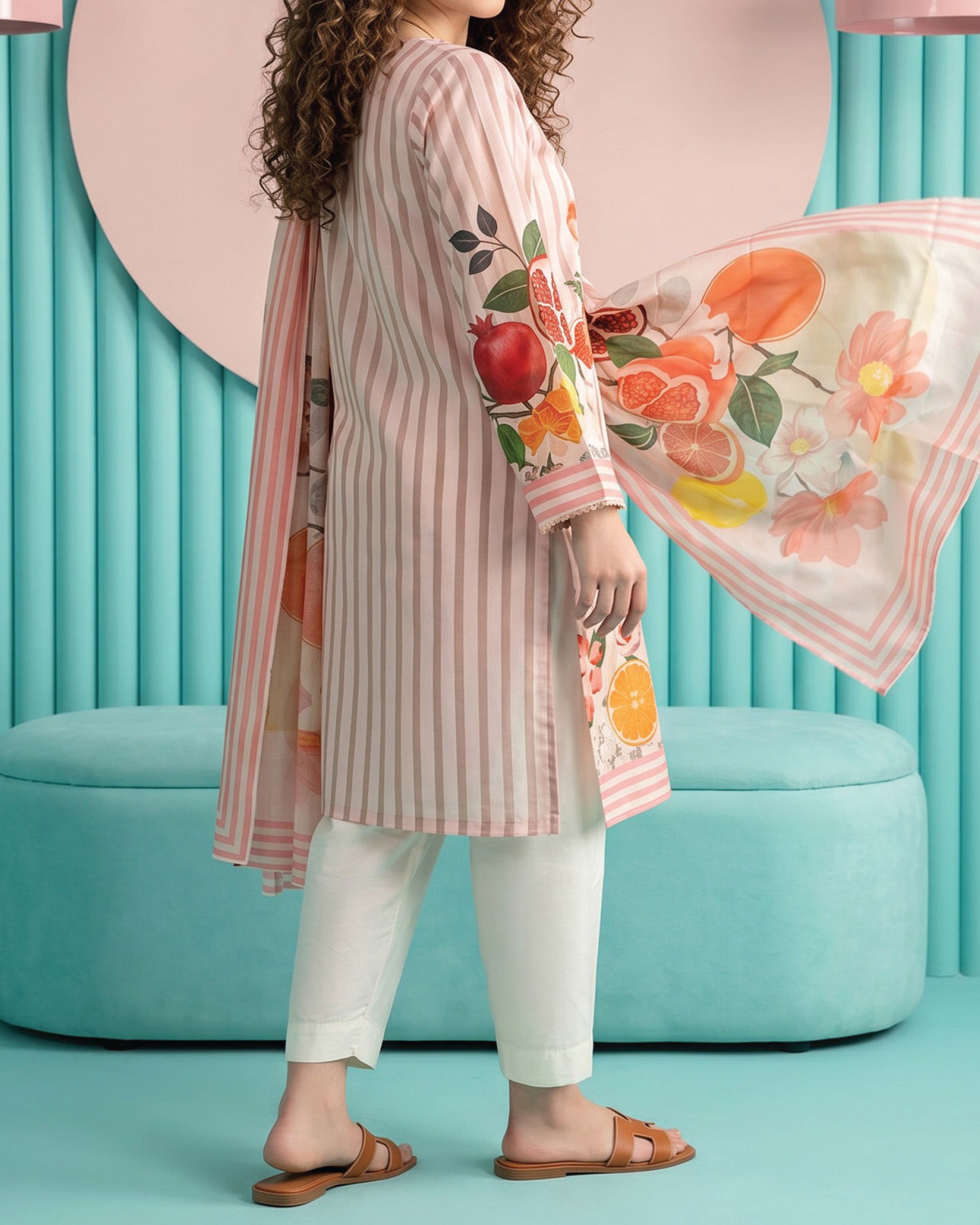 Salina Cotton Digital Printed Suit V1 - 3 Pc