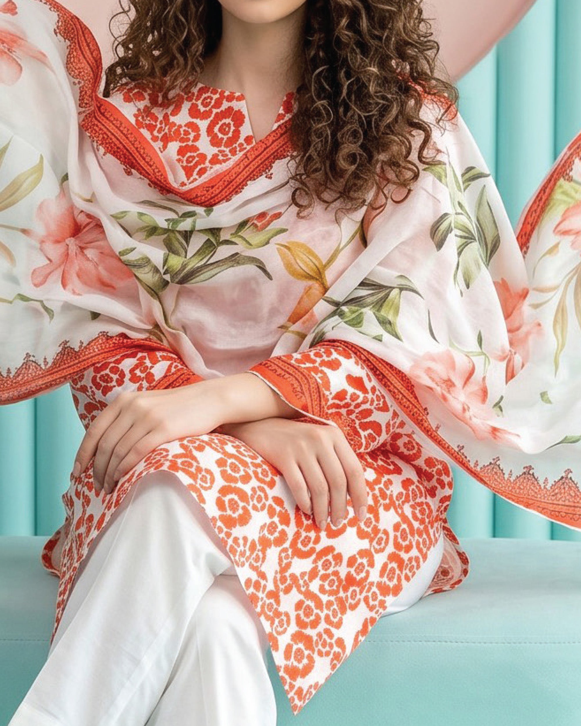 Salina Cotton Digital Printed Suit V1 - 3 Pc
