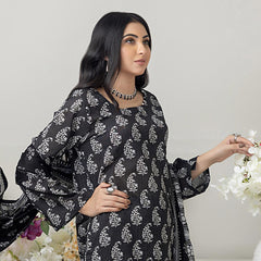 Salina Black & White Unstitched 3Pcs Suit - 6, Women, 3Pcs Shalwar Suit, Regalia Textiles, Chase Value