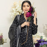 Salina Black & White Unstitched 3Pcs Suit - 9, Women, 3Pcs Shalwar Suit, Regalia Textiles, Chase Value