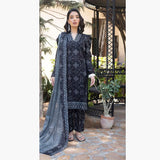 Salina Black & White Unstitched 3Pcs Suit - 1, Women, 3Pcs Shalwar Suit, Regalia Textiles, Chase Value