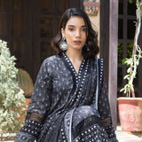 Salina Black & White Unstitched 3Pcs Suit - 4, Women, 3Pcs Shalwar Suit, Regalia Textiles, Chase Value