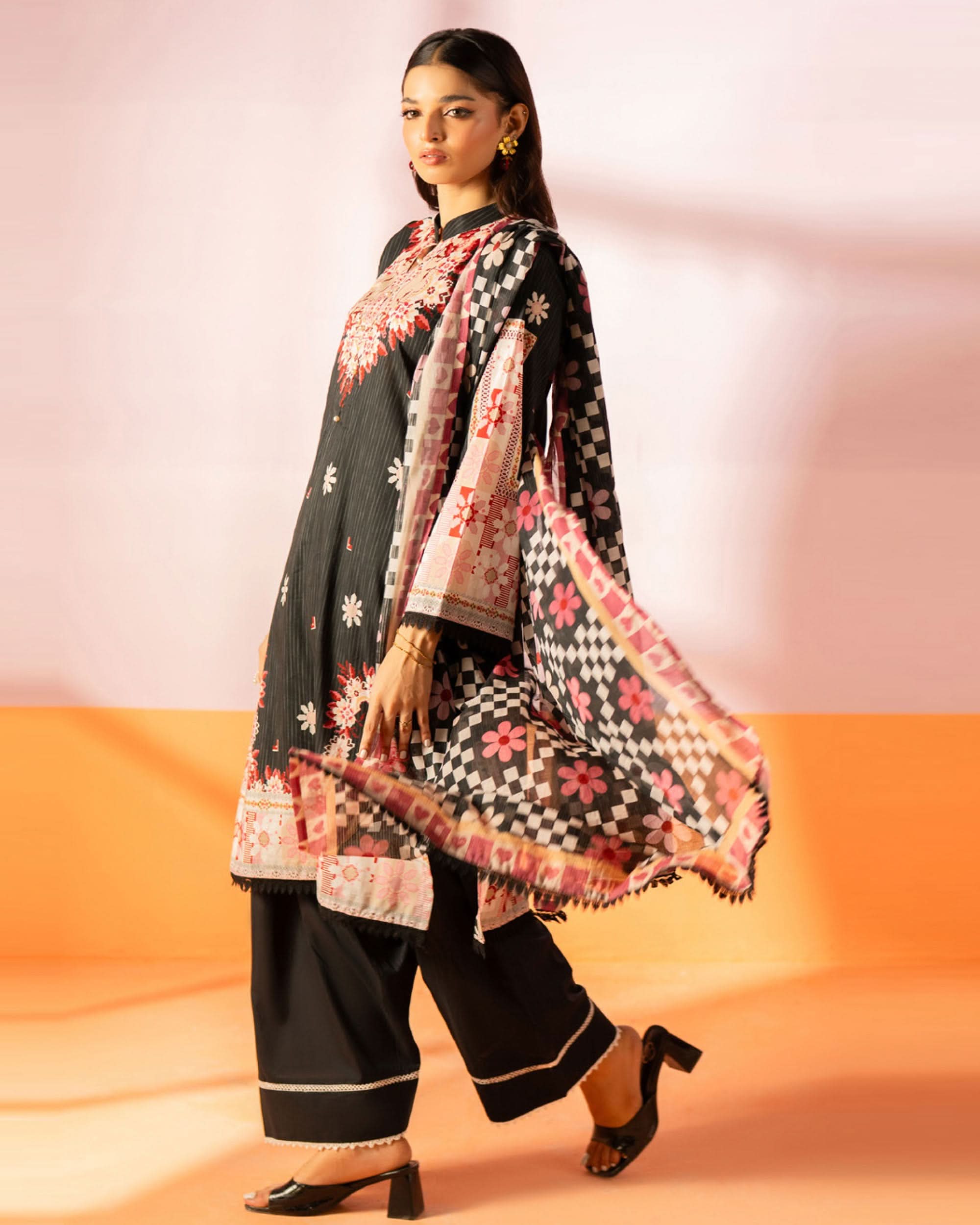 Salina Women’s 3PC Printed Suit-4, Women, 3Pcs Shalwar Suit, Chase Value, Chase Value
