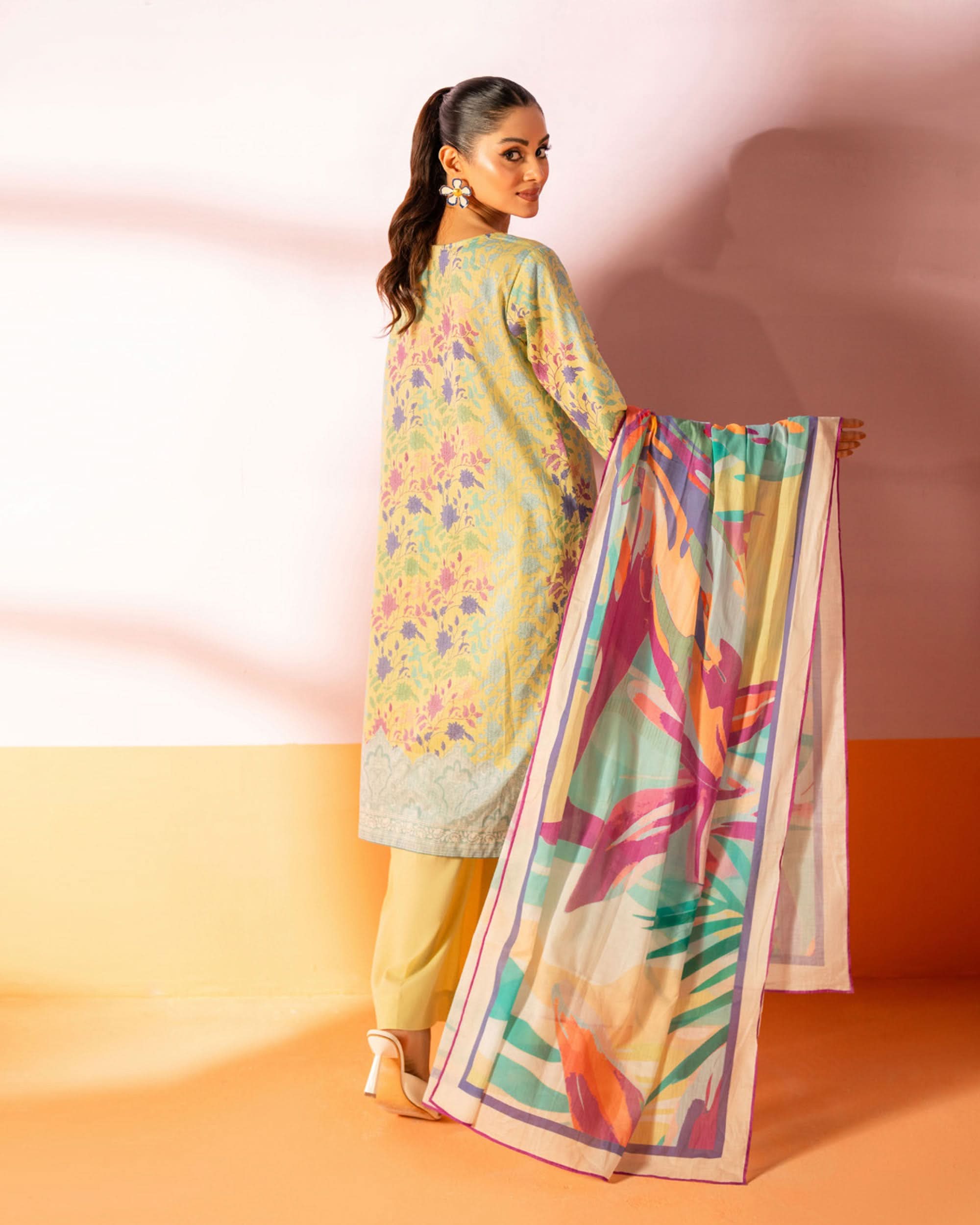Salina Women’s 3PC Printed Suit-7, Women, 3Pcs Shalwar Suit, Chase Value, Chase Value