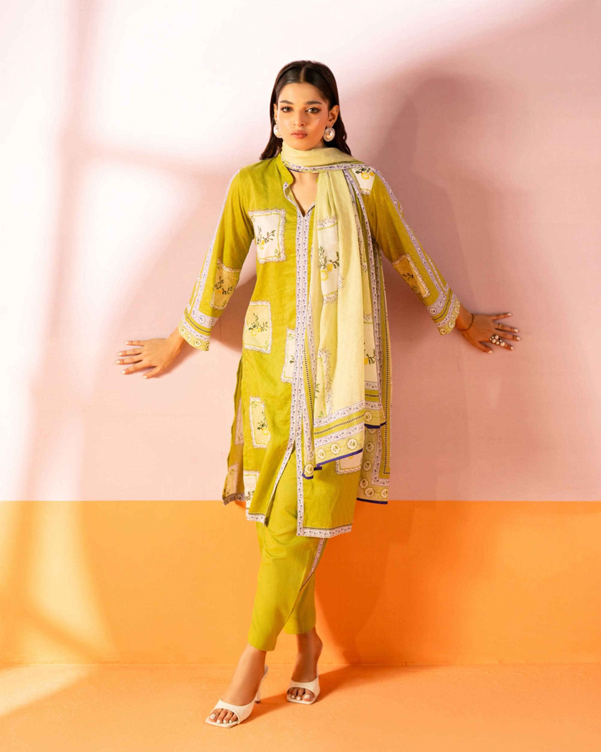 Salina Women’s 3PC Printed Suit-8, Women, 3Pcs Shalwar Suit, Chase Value, Chase Value