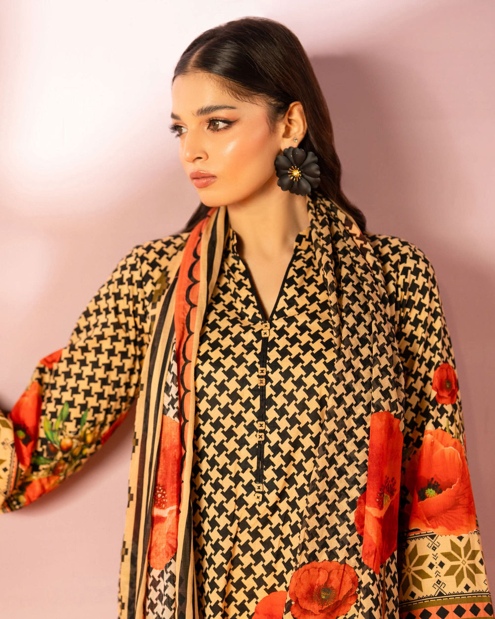 Salina Women’s 3PC Printed Suit-10, Women, 3Pcs Shalwar Suit, Chase Value, Chase Value
