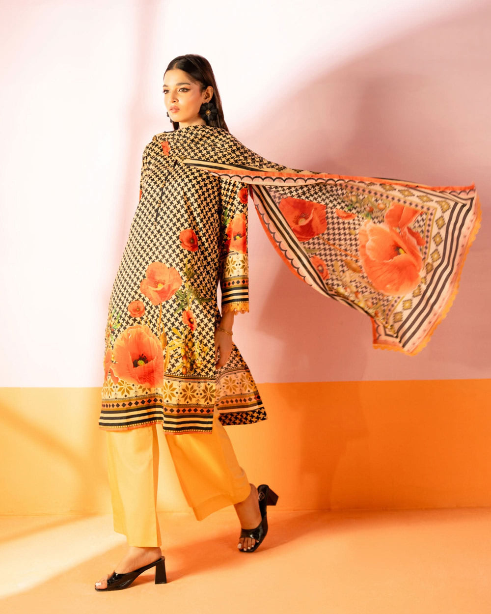 Salina Women’s 3PC Printed Suit-10, Women, 3Pcs Shalwar Suit, Chase Value, Chase Value