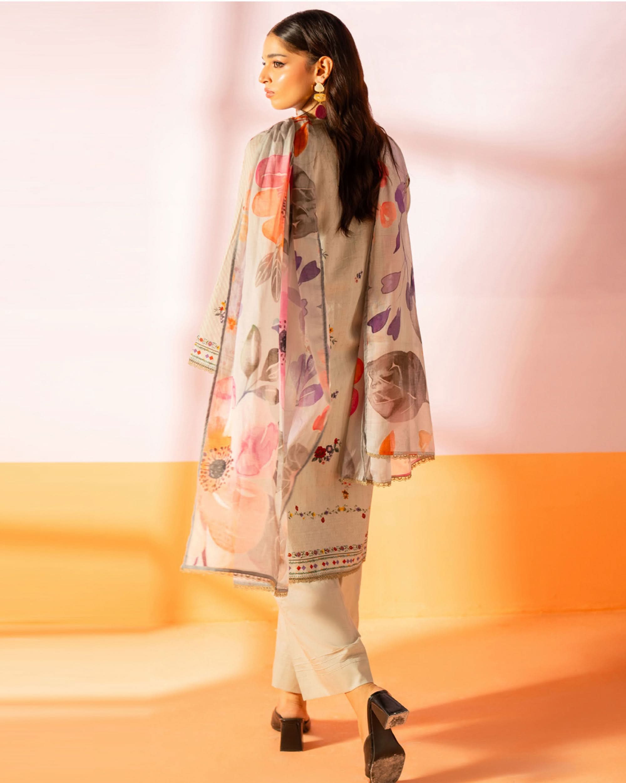 Salina Women’s 3PC Printed Suit-2, Women, 3Pcs Shalwar Suit, Chase Value, Chase Value