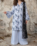Salina Linen Digital Printed Suit - 3 Pc