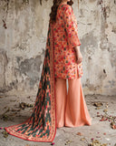 Salina Linen Digital Printed Suit - 3 Pc