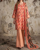 Salina Linen Digital Printed Suit - 3 Pc