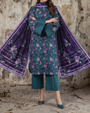 Salina Linen Digital Printed Suit - 3 Pc