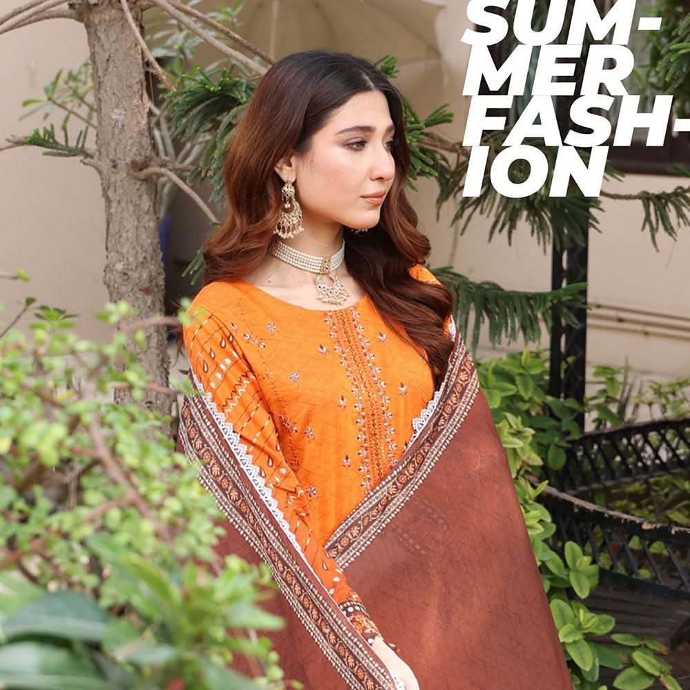 Schick Satrangi Luxury Embroidered Unstitched 3Pcs Suit - 5, Women, 3Pcs Shalwar Suit, Mi Creation, Chase Value