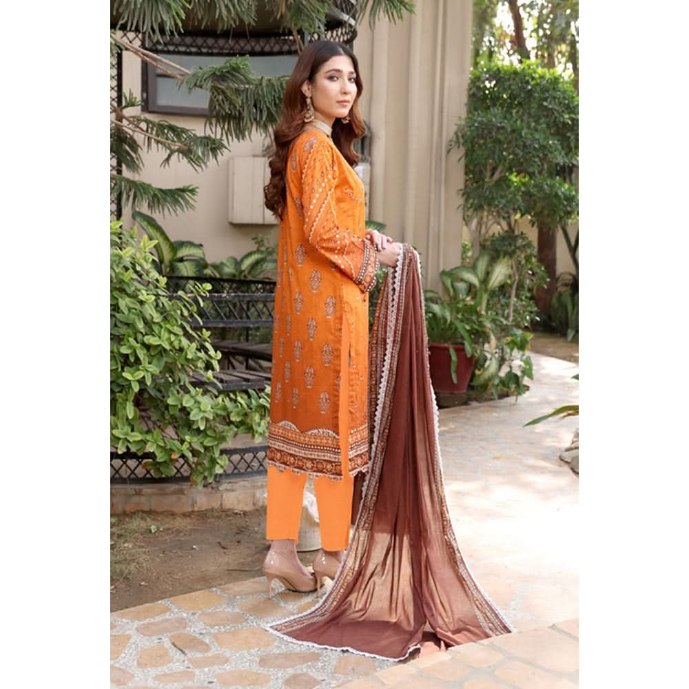 Schick Satrangi Luxury Embroidered Unstitched 3Pcs Suit - 5, Women, 3Pcs Shalwar Suit, Mi Creation, Chase Value