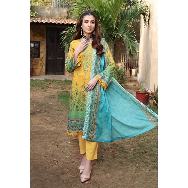 Schick Satrangi Luxury Embroidered Unstitched 3Pcs Suit - 4, Women, 3Pcs Shalwar Suit, Mi Creation, Chase Value