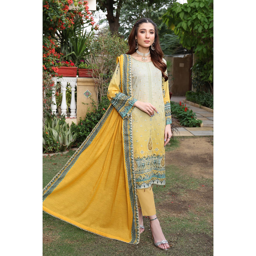 Schick Satrangi Luxury Embroidered Unstitched 3Pcs Suit - 6, Women, 3Pcs Shalwar Suit, Mi Creation, Chase Value