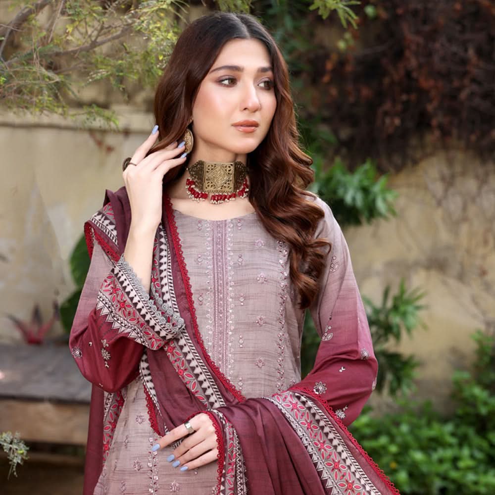 Schick Satrangi Luxury Embroidered Unstitched 3Pcs Suit - 7, Women, 3Pcs Shalwar Suit, Mi Creation, Chase Value