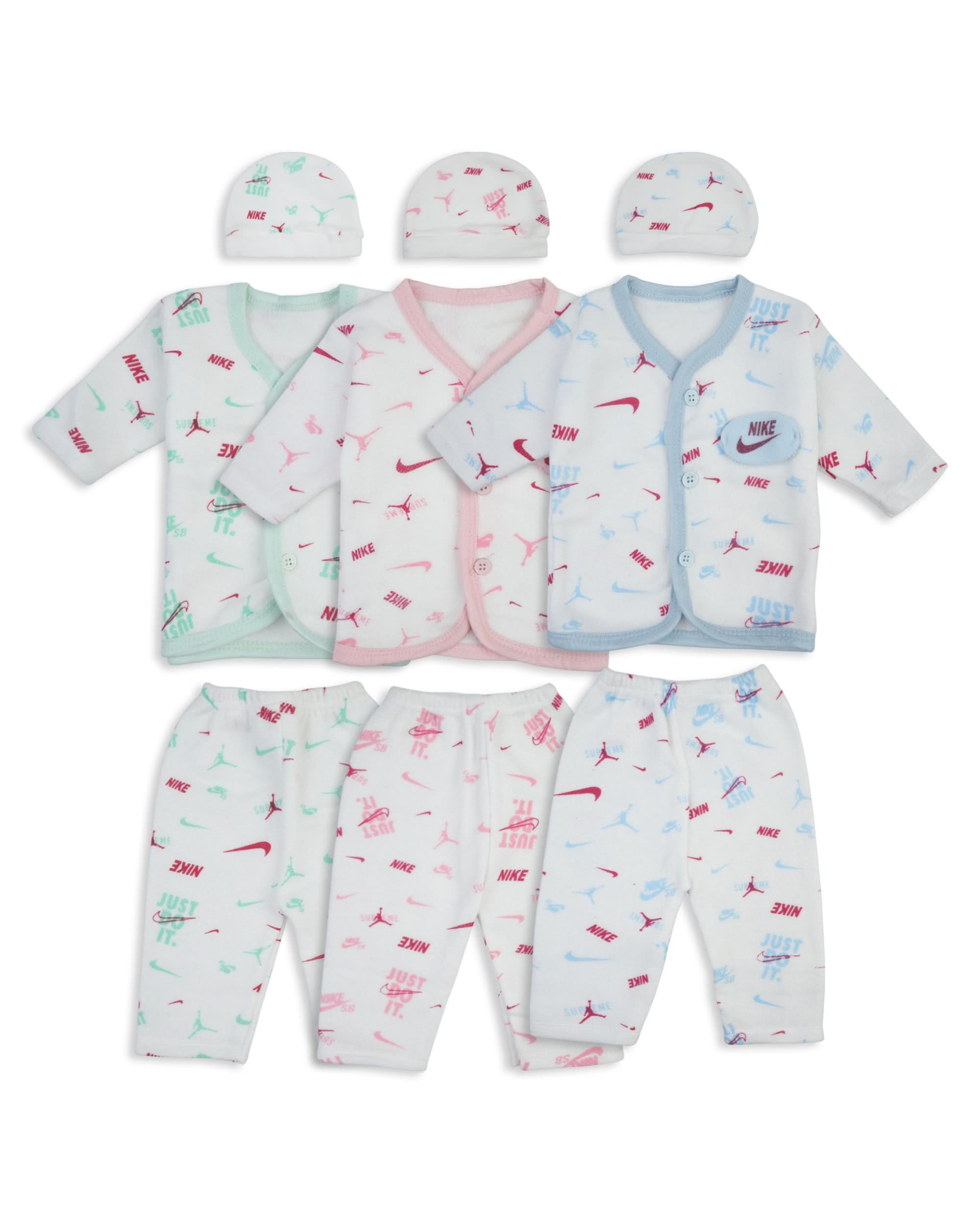Newborn 3-Piece Jhabla Set, Newborn Gift Set, Chase Value, Chase Value