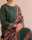 VS Shahkar Khaddar Printed Suit - 3 Pc by VS Textile