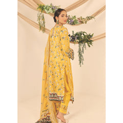 Rashid Shajar Printed Lawn Unstitched 3Pcs Suit With Embroidered Dupatta - 7733