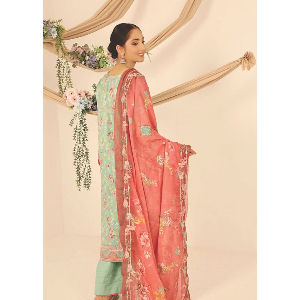 Rashid Shajar Printed Lawn Unstitched 3Pcs Suit With Embroidered Dupatta - 7736, Women, 3Pcs Shalwar Suit, Rashid Textiles, Chase Value