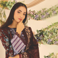 Rashid Shajar Printed Lawn Unstitched 3Pcs Suit With Embroidered Dupatta - 7737
