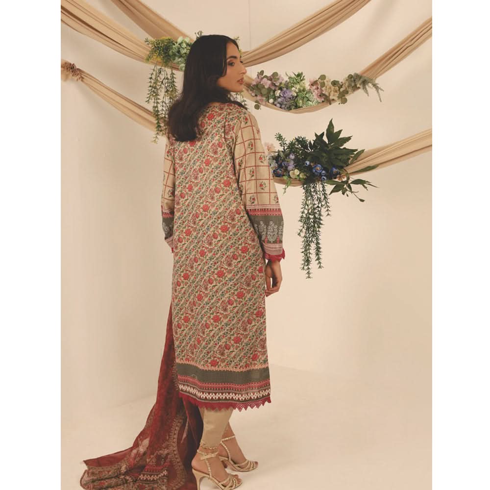 Rashid Shajar Printed Lawn Unstitched 3Pcs Suit With Embroidered Dupatta - 7738, Women, 3Pcs Shalwar Suit, Rashid Textiles, Chase Value