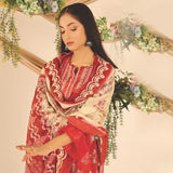 Rashid Shajar Printed Lawn Unstitched 3Pcs Suit With Embroidered Dupatta - 7740, Women, 3Pcs Shalwar Suit, Rashid Textiles, Chase Value