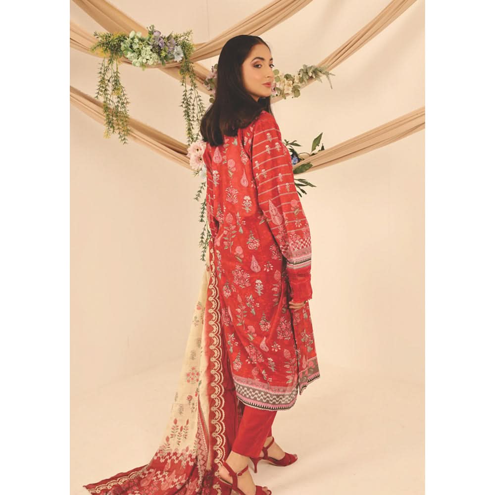 Rashid Shajar Printed Lawn Unstitched 3Pcs Suit With Embroidered Dupatta - 7740, Women, 3Pcs Shalwar Suit, Rashid Textiles, Chase Value