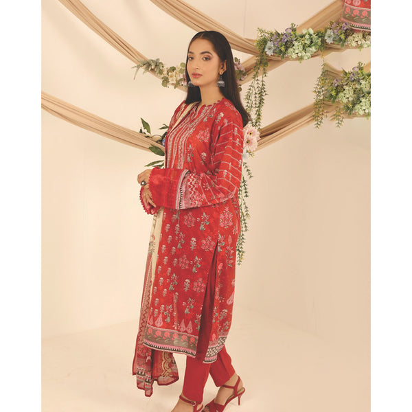 Rashid Shajar Printed Lawn Unstitched 3Pcs Suit With Embroidered Dupatta - 7740