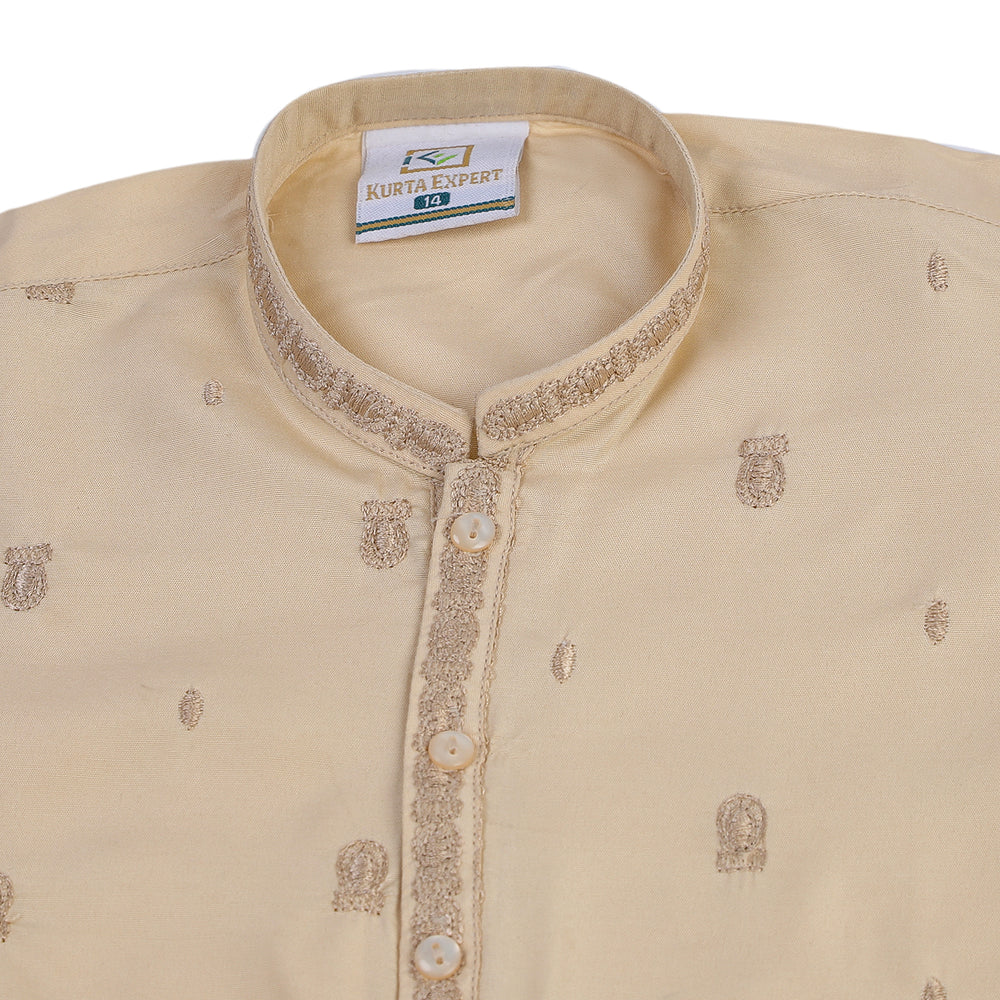 Boys Embroidered Shalwar Suit - Skin, Boys Shalwar Kameez, Chase Value, Chase Value
