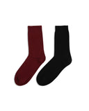 Men's Plain Crew Socks - 2 Pair