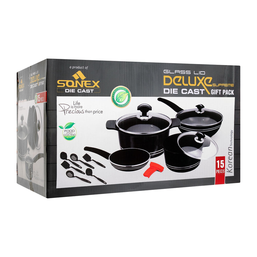 Sonex Non-Stick Cookware 15 Pieces - Deluxe Supreme, Cookware & Pans, Sonex, Chase Value