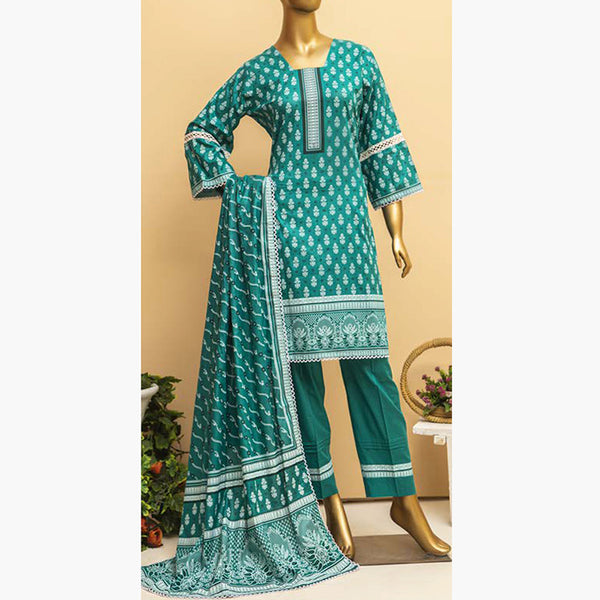 Imwaj Standard Printed Cotton Unstitched 3Pcs Suit - 4-A, Women, 3Pcs Shalwar Suit, Chase Value, Chase Value