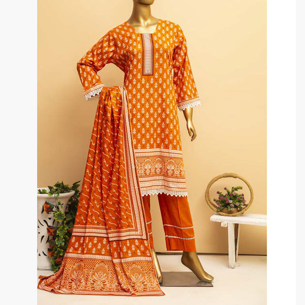 Imwaj Standard Printed Cotton Unstitched 3Pcs Suit - 4-B, Women, 3Pcs Shalwar Suit, Chase Value, Chase Value