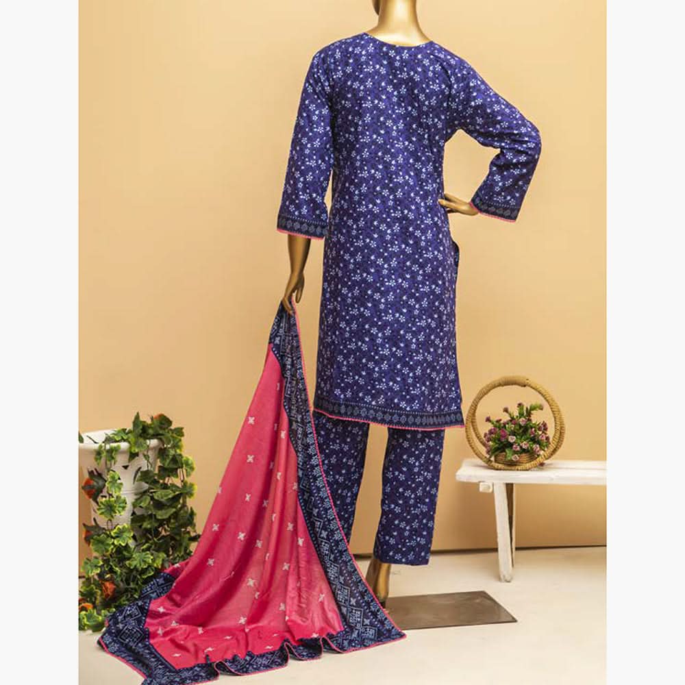 Imwaj Standard Printed Cotton Unstitched 3Pcs Suit - 3-A, Women, 3Pcs Shalwar Suit, Chase Value, Chase Value